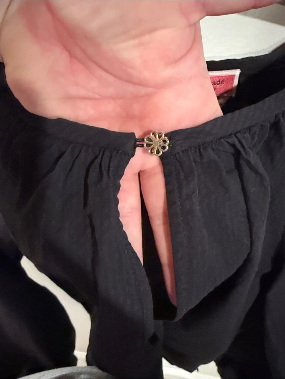 Kate Spade Solid Seersucker Top Size XL